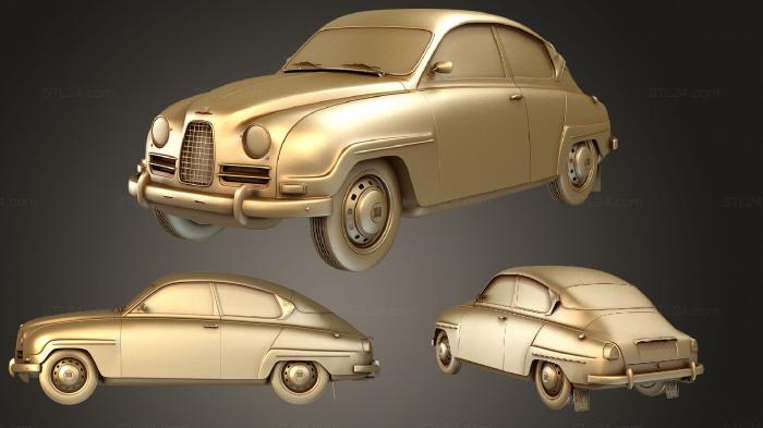 Автомобили и транспорт (Saab 96 1960, CARS_3384) 3D модель для ЧПУ станка